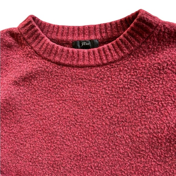 J. Crew Black Label Alpaca/Wool Crewneck Over Size Sweater Sz XS Brick Red Cozy - Picture 2 of 5